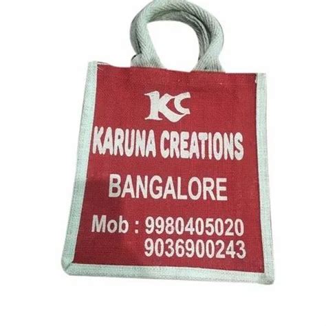 White And Red Printed Jute Bags Capacity 5 Kg At Rs 50 Piece In