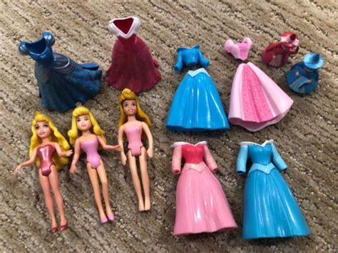 Купить Polly Pocket Mattel Polly Pocket Disney Sleeping Beauty Aurora Collectors Lot Dresses All