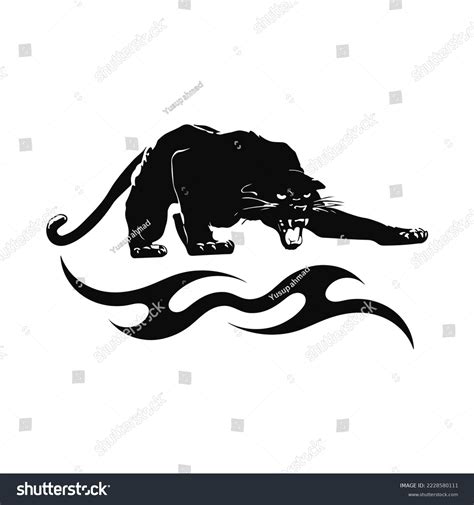 Black Panther Silhouette Vector Illustration Stock Vector (Royalty Free ...