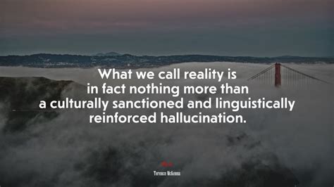 What We Call Reality Is In Fact Nothing More Than A Culturally