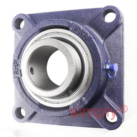 RHP MSF50 Metric Four Bolt Square Cast Iron Flange Housing And 50mm