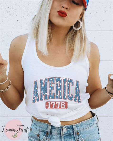 America Tank Top Th Of July Tanks Womens Th Of July Tank Top Usa