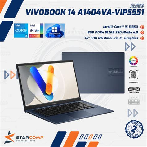 Promo Asus Vivobook 14 A1404VA Intel I5 1335U 512GB 8GB Iris Xe 14 FHD