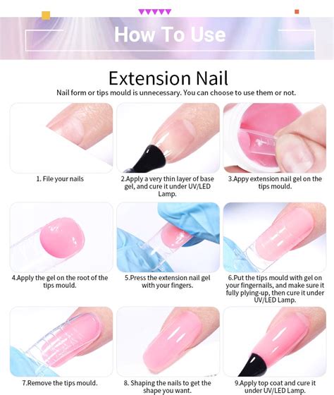 Born Pretty Non Stick Hand Nail Extension Gel Gule Nude Clear Nail Gel Polish Carved Uv Gel Nail