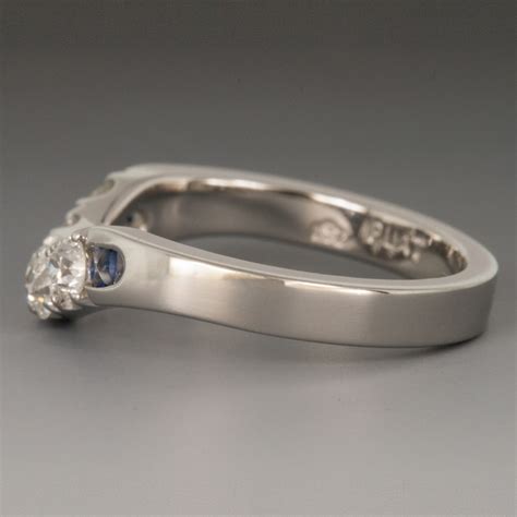 Ring, Platinum band to fit using diamonds supplied