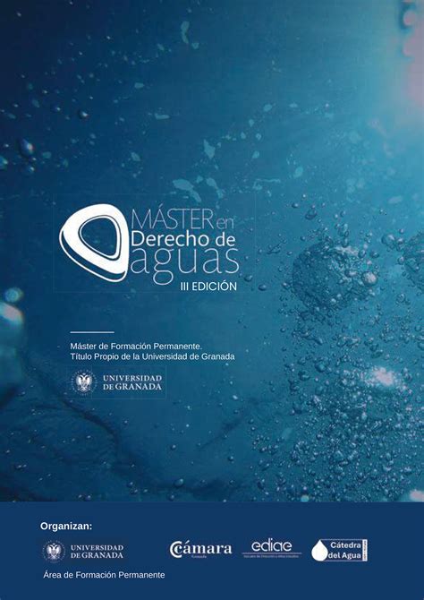 Master en Derecho de Aguas II edición Master en Formación Permanente