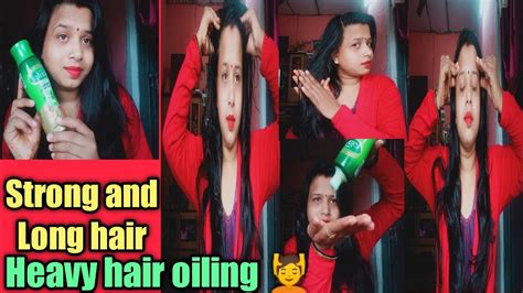 How To Apply Hair Oil Properly Heavy Hair Oiling And Hair Pulling Massage💆 With Vatika Oil😮