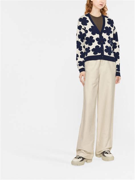 Kenzo Boke Flower Cardigan White Farfetch