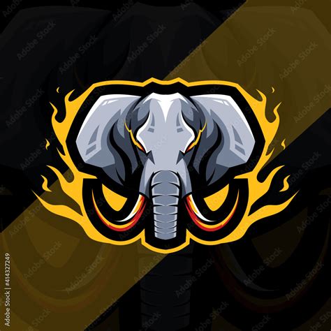 Mammoth Mascot Logo Esport Design Stock Vector Adobe Stock