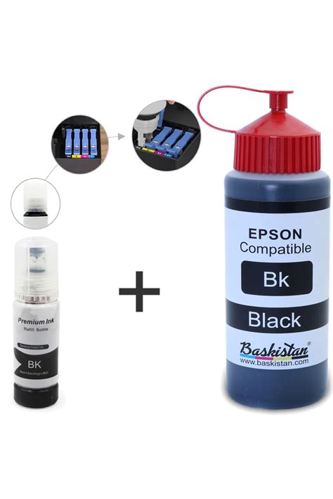 Baskistan Epson L3250 Uyumlu 103 Mürekkep 500 Ml Siyah 70 Ml Hediye