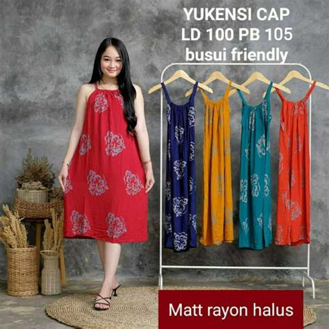 Daster Yukensi Motif Batik Cap Cantik Terbaru Dress Yukensi Wanita