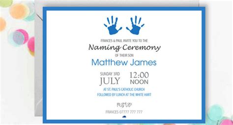 Naming Ceremony Invitation Card Template Free Pdf - My Bios