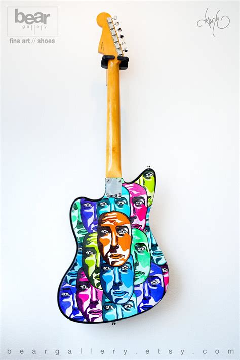 Custom Hand Painted Fender Jazzmaster Abstract Pop Art Etsy