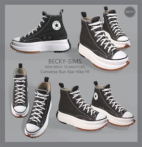 Beckysims Converse Run Star Hike Hi Beckysims Sims4 Clothes Sims 4