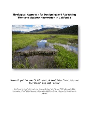 Fillable Online How To Make Meadow Restoration Work Usda Forest