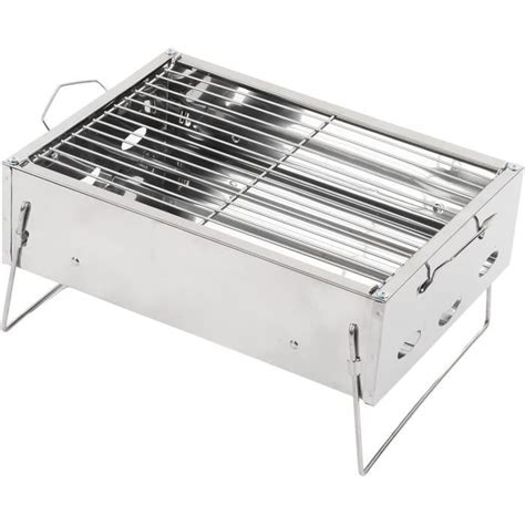 Barbecue En Plein Air Gril Portable Pliable Charbon De Bois En Acier