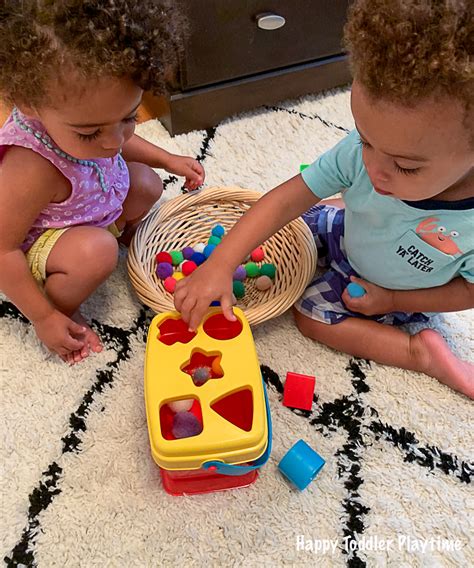 Pom Pom Shape Sorting For Toddlers Happy Toddler Playtime