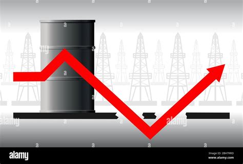 The Concept Of The Oil Crisis The Fall In Oil Prices Fuel The Red