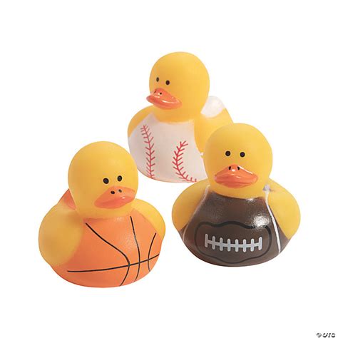 Mini Sports Rubber Ducks Assortment 72 Pc