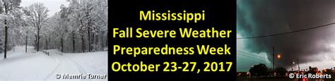 Mississippi Fall Severe Weather Preparedness Week