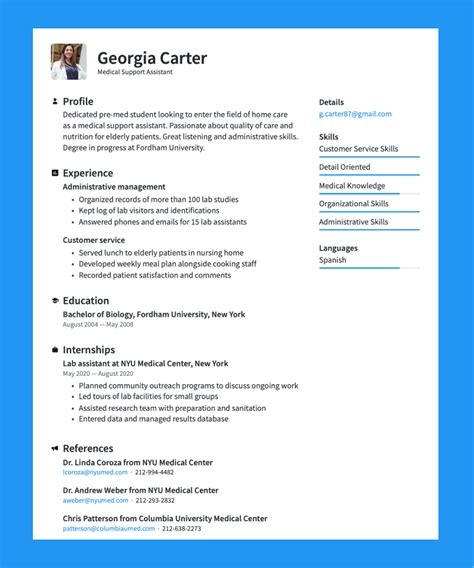 Example Of Standard Resume Format