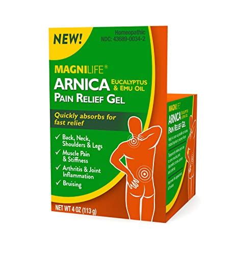 Magnilife Arnica Pain Relief Gel Fast Acting Neck And Back Pain Relief