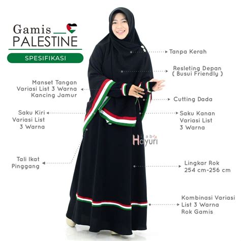 Jual HAYURI Gamis Palestine Khimar Jilbab Hijab Palestina Syari Premium