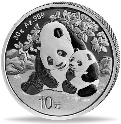 China 10 Yuan Panda 30 Gramm Silber 2024 Münzen Versandhaus Emporium