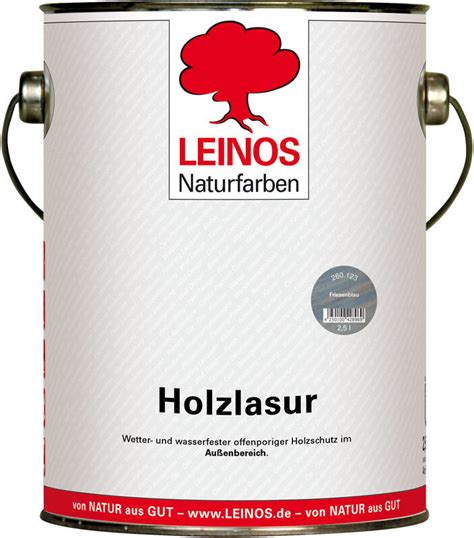 Leinos Holzlasur 2 5 L 260 123 Friesenblau Ab 61 33 Preisvergleich