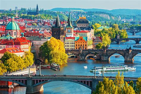 Scenic View on Bridges Over Vltava River jigsaw puzzle in Bridges ...