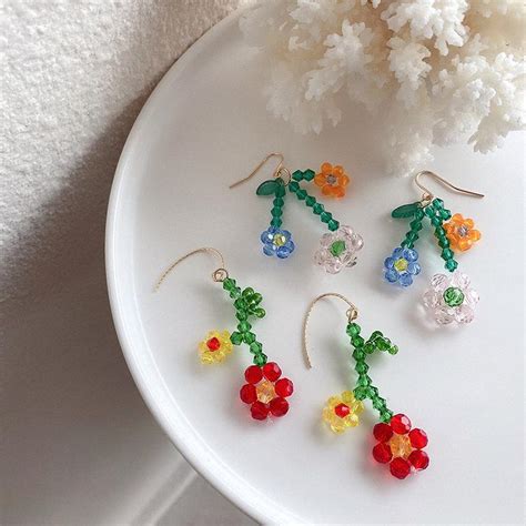 Sale Beaded Sunflower Earrings In Stock