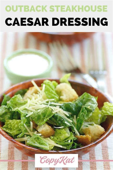 Outback Steakhouse Caesar Salad Dressing Recipe Copykat Recipes