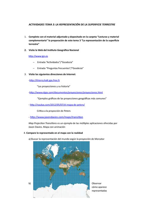 Actividades Tema 3 Rfre Actividades Tema 3 La RepresentaciÓn De La Superficie Terrestre 1