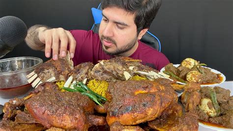 Asmr Eating Spicy Mutton Chops Biryanispicy Two Whole Chickenspicy