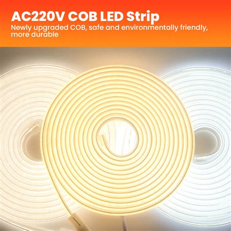 COB LED Strip 220V 288LEDs M High Density Flexible Kitchen Room Tape