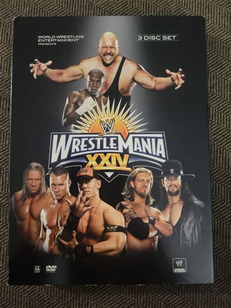 Wwe Wrestlemania Xxiv Wrestling Ppv Disc Dvd Set Edge Vs