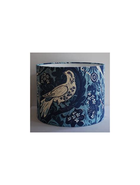 Blueblue Handmade Drum Lampshade In St Judes Doveflight Fabric By