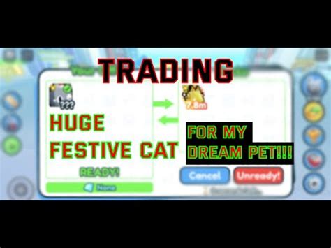 NEW Trading Huge Festive Cat For Gold Phantom Wolf Pet Simulator