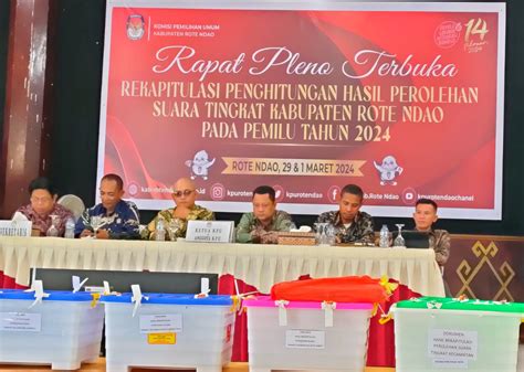 Pleno Rekapitulasi Pemilu Pj Bupati Rote Ndao Minta Jaga