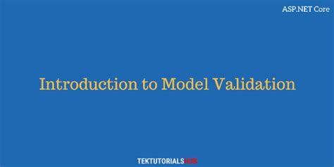 Model Validation In Asp Net Core Mvc Tektutorialshub