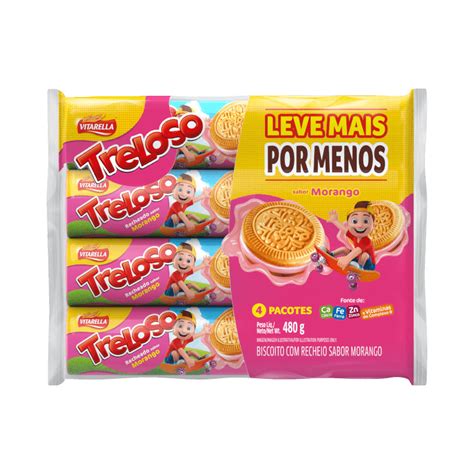 Treloso Recheado Sabor Morango Vitarella Tem Diferen A Tem Sabor