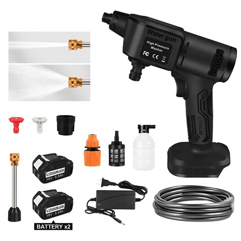 Portable Cordless Car High Pressure Washer Jet Water Wash Cleaner Gun