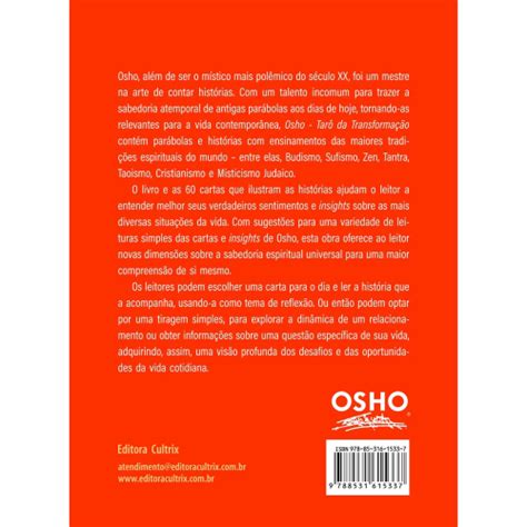 Livro Osho Tarô Da Transformação Edição De Bolso No Shoptime