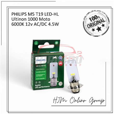 Jual Bohlam Lampu Depan Motor Led M T Ac Dc V Kaki Putih Philips