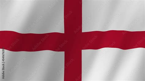 England Flag Waving Animation Seamless Loop Animation Flag Video Waving In Wind Suitable For