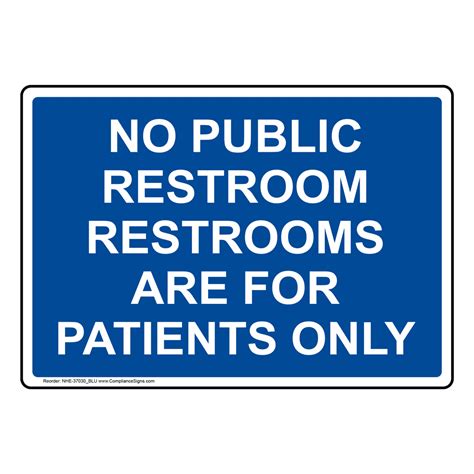 Restroom Facility For Park Patrons Sign NHE-37051