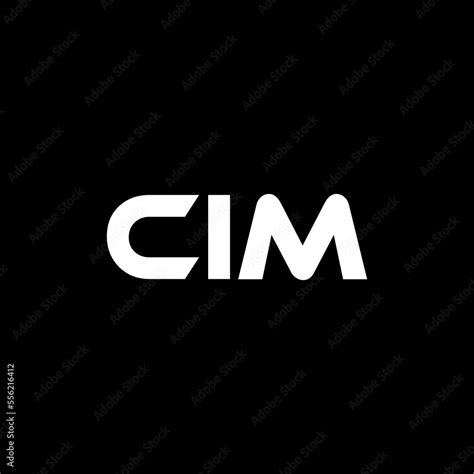 Cim Letter Logo Design With Black Background In Illustrator Vector