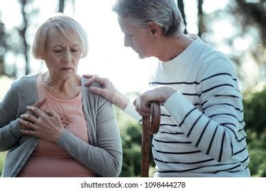 Portrait Mature Man Kissing His Mothers Stock Photo