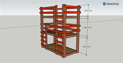 Triple Bunk Bed Plans and Instructions easy - Etsy