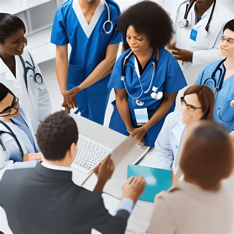 Diverse Healthcare Professionals Collaborating · Creative Fabrica